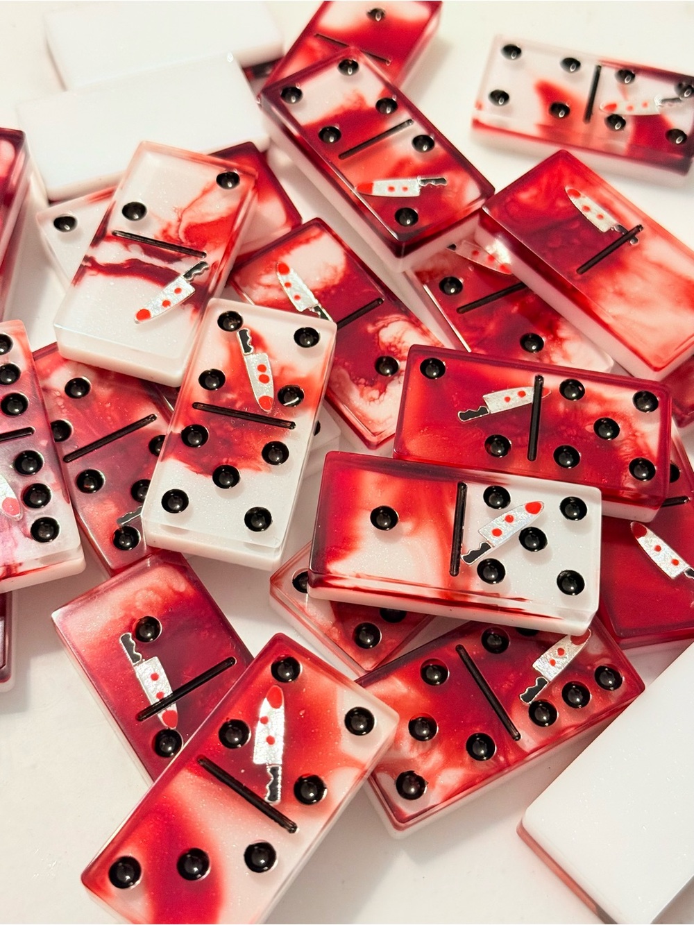 Custom Halloween Domino Set - Classic Play Pieces